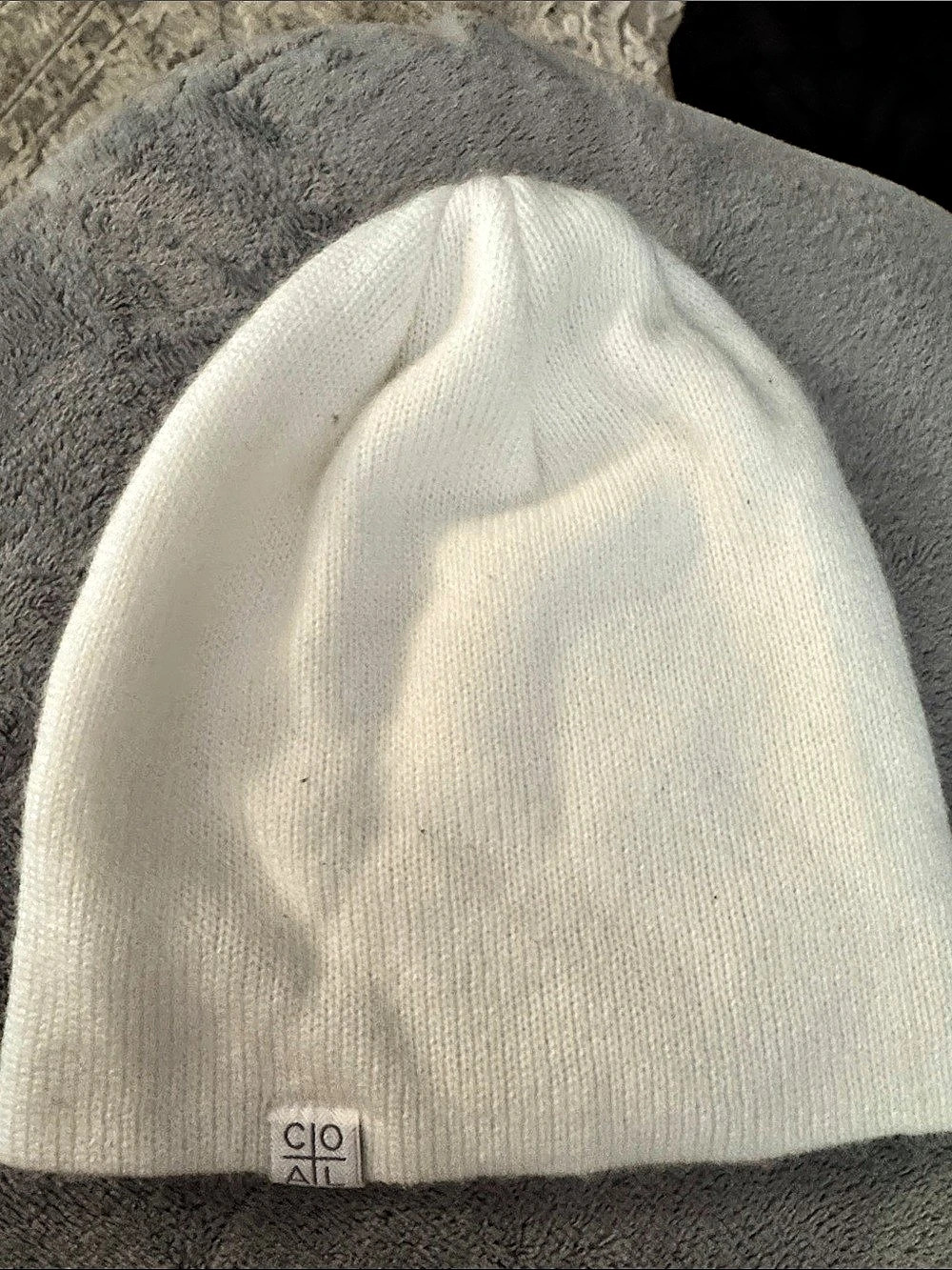 COAL Headware White Knit Beanie Like New